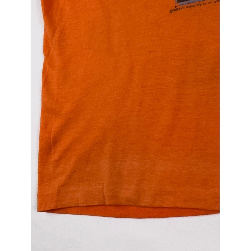 Vintage 1982 Pac-Man T-Shirt Youth Large 14-16 Orange Uniprints Single Stitch - Picture 9 of 15
